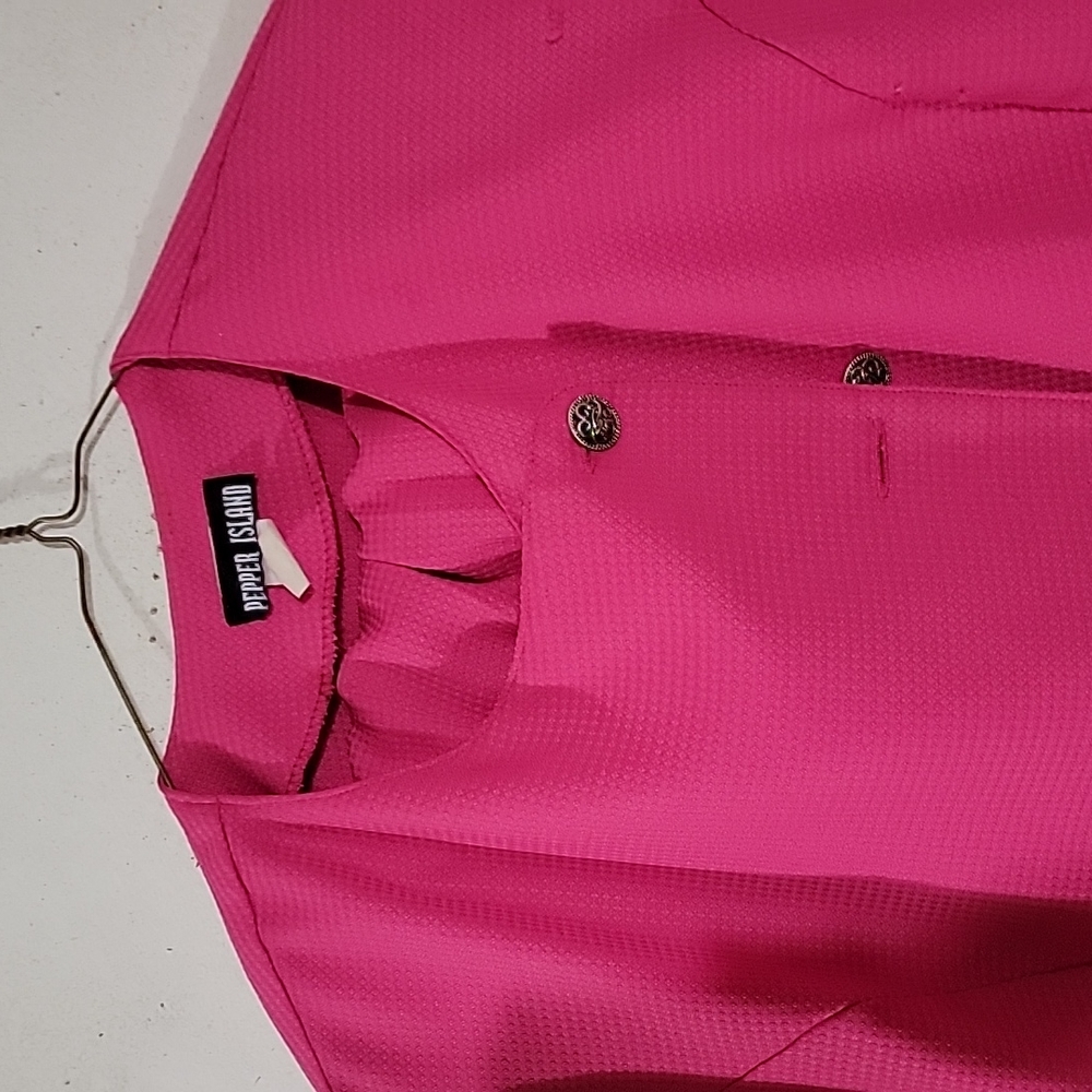 Hot pink ladies business causal suit